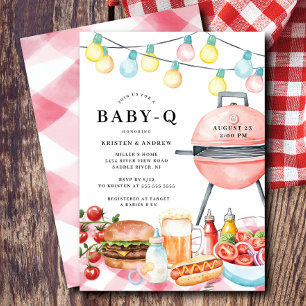 Convite Chá de fraldas Bash CHURRASCO Baby Q