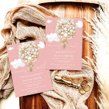 Chá de fraldas Bear Balão de Ar Quente