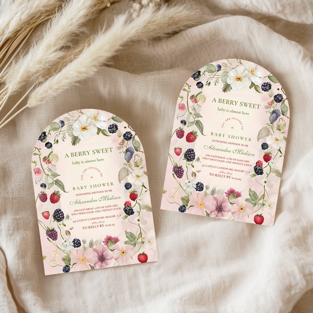 Convite Chá de fraldas Berry Sweet (Criador carregado)