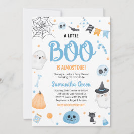 Convite Chá de fraldas Blue A Little Boo