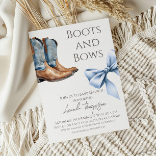 Convite Chá de fraldas Blue Boy do Western Boots e Arcos