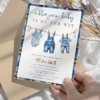 Chá de fraldas Blue Jean Baby Denim Boy