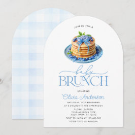 Convite Chá de fraldas Blueberry de Pancake Baby Brunch