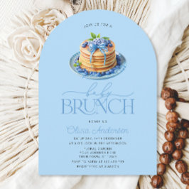 Convite Chá de fraldas Blueberry de Pancake Baby Brunch