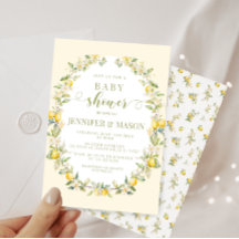 Chá de fraldas boêmico floral de limão amarelo