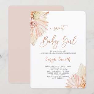 Convite Chá de fraldas Boho Blush