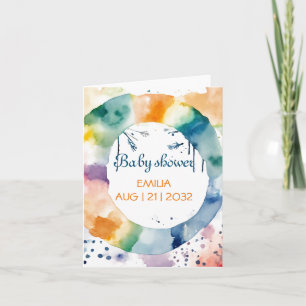 Convite Chá de fraldas BOHO de Cubo Personalizado