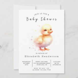 Convite Chá de fraldas Boho Digital Duck
