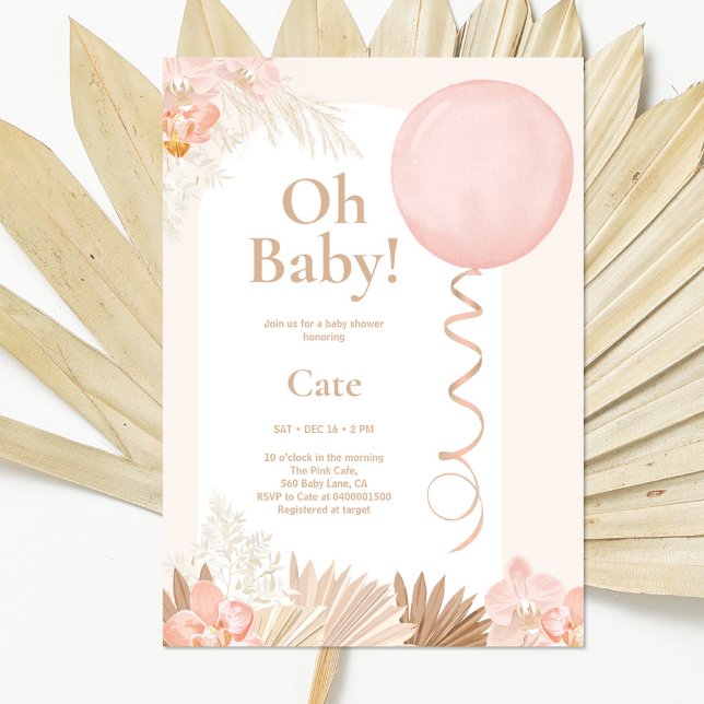 Convite Chá de fraldas Boho Girl (Criador carregado)