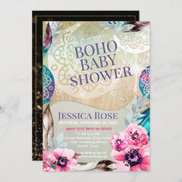 Convite Chá de fraldas Boho Moon Mama