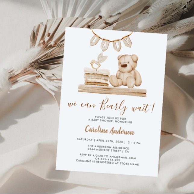 Convite Chá de fraldas Boho Nursery Toys (Criador carregado)