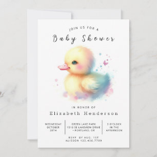 Convite Chá de fraldas Boho Online Duck