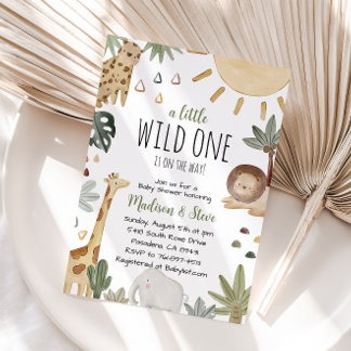 Convite Chá de fraldas Boho Safari