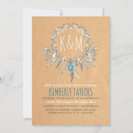 Convite Chá de fraldas Boho Vintage Dreamcather