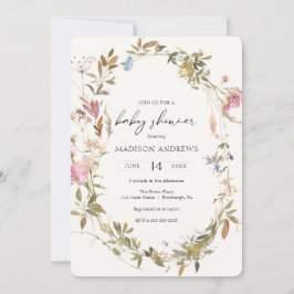 Convite Chá de fraldas Boho Wreath