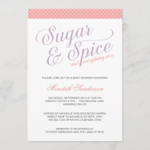 Convite Chá de fraldas bonito da menina