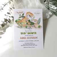 Chá de fraldas Bonito de Dinossauro T-Rex