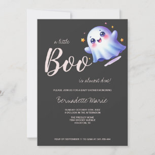 Convite Chá de fraldas Bonito de Halloween