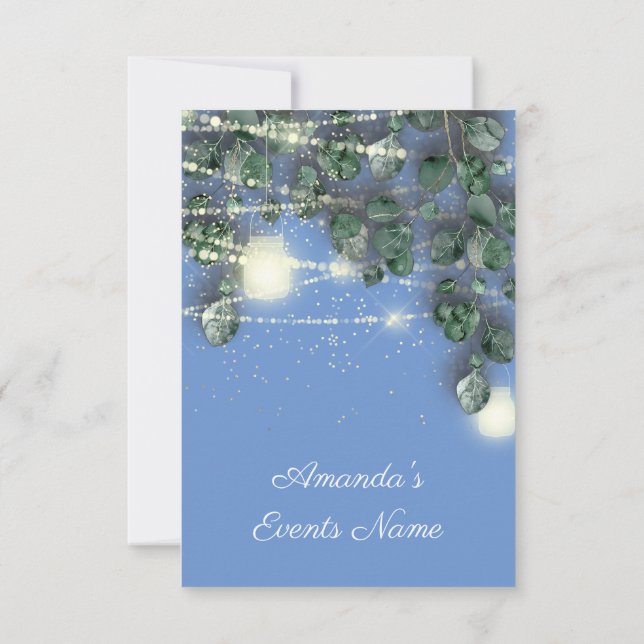 Convite Chá de fraldas Bridal Sweet 16th Confetti Mint Blu (Verso)