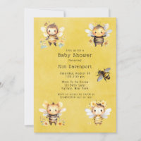 Chá de fraldas Bumble Bee Florals