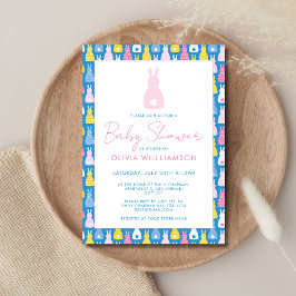 Convite Chá de fraldas Bunny Rabbit Girl