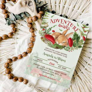 Convite Chá de fraldas Bunny Woodland