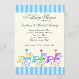 Convite Chá de fraldas carrossel