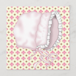 Convite Chá de fraldas Castanho Amarelo Fleur de Lis