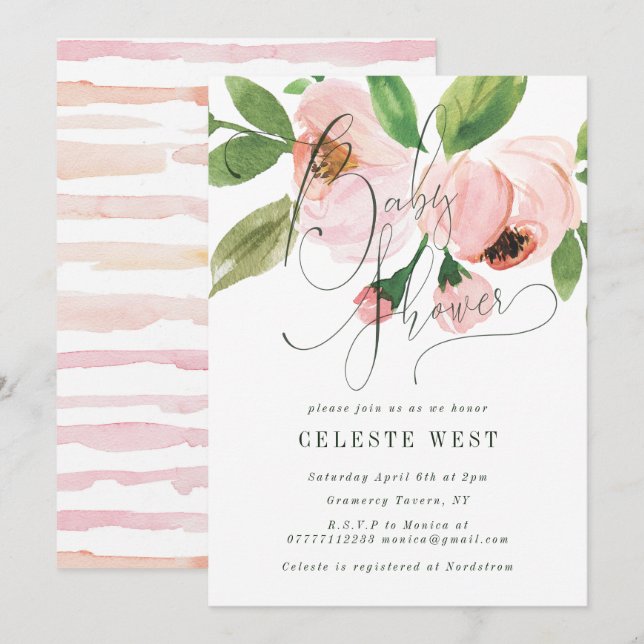 CONVITE CHÁ DE FRALDAS CELEBRADO (Frente/Verso)