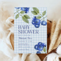 Chá de fraldas Chic Blueberry Gingham Boy