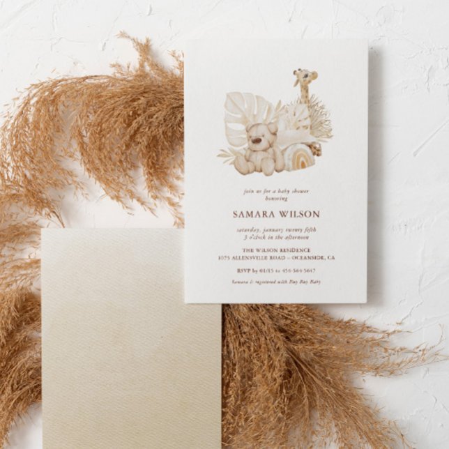 Convite Chá de fraldas Chic Boho Nursery (Criador carregado)