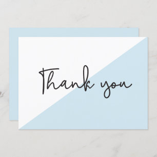 Convite Chá de fraldas Chic de Script Moderno Obrigado