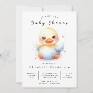 Convite Chá de fraldas Chic Digital Duck