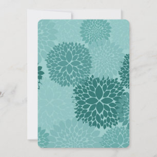 Convite Chá de fraldas Chic Mint Flowers