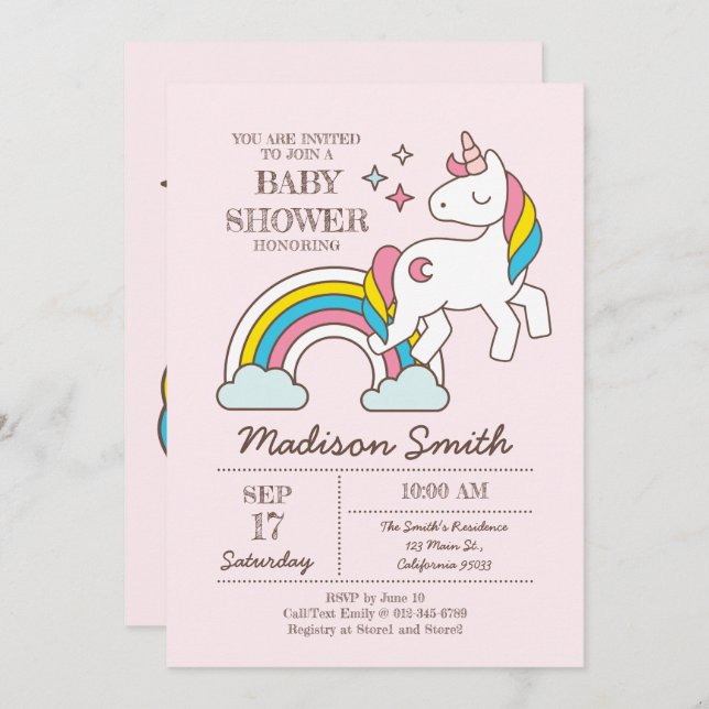 Convite Chá de fraldas Cinzento E Brilho (Frente/Verso)