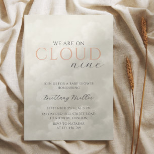 Convite Chá de fraldas Cloud Nine White Clouds