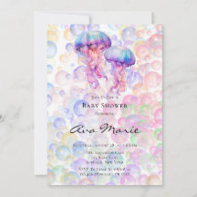 Chá de fraldas Colorido de Água-Viva e Bolhas