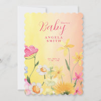 Chá de fraldas Colorido de Flores Selvagens Doce, 