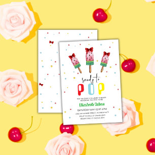 Convite Chá de fraldas Colorido Pronto Para Sorvete