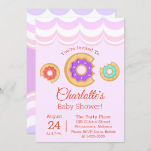 Convite Chá de fraldas Compra Fosco Rosquinha rosquinha  S