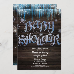 Convite Chá de fraldas Congelado de Incicles Winter Wonder