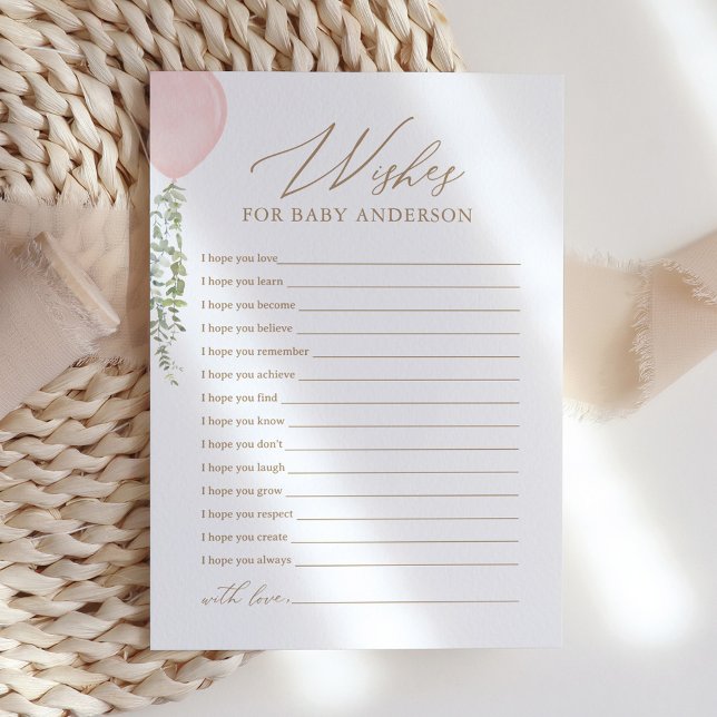 Convite Chá de fraldas cor-de-rosa deseja bebê (Criador carregado)