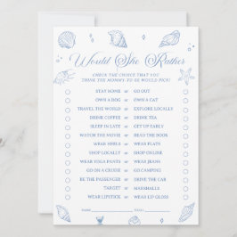 Convite Chá de fraldas Costeira Ela Preferencialmente Cart