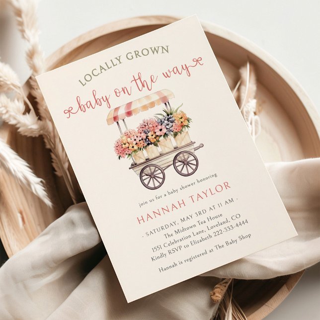 Convite Chá de fraldas crescido localmente (Criador carregado)