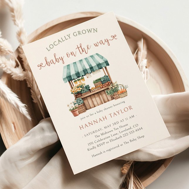 Convite Chá de fraldas crescido localmente (Criador carregado)