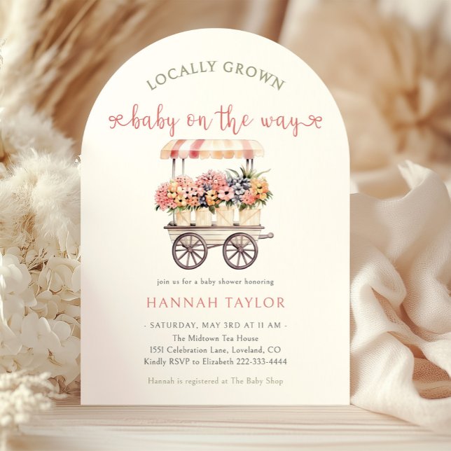 Convite Chá de fraldas crescido localmente (Criador carregado)