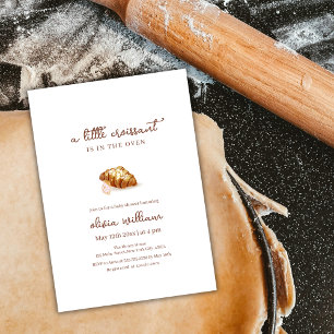 Convite Chá de fraldas Croissant da Padaria de Paris