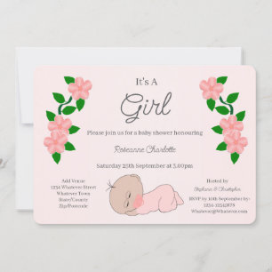 Convite Chá de fraldas da Baby Girl