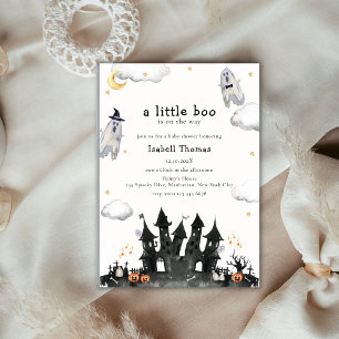 Convite Chá de fraldas da Casa Fantasma Bonita Boo