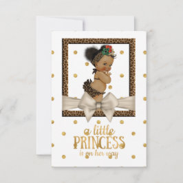 Convite Chá de fraldas da Dourada e Leopard Print Girl